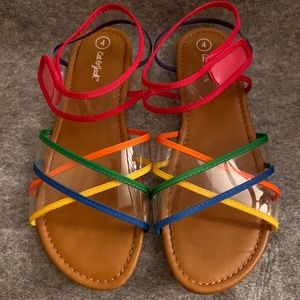Colorful, Versatile, Like New Girls Sandals